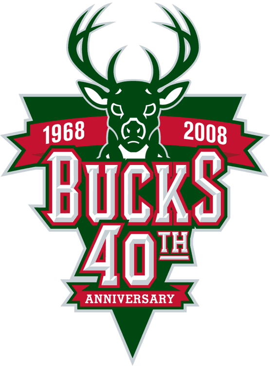 Milwaukee Bucks 2008 Anniversary Logo iron on heat transfer